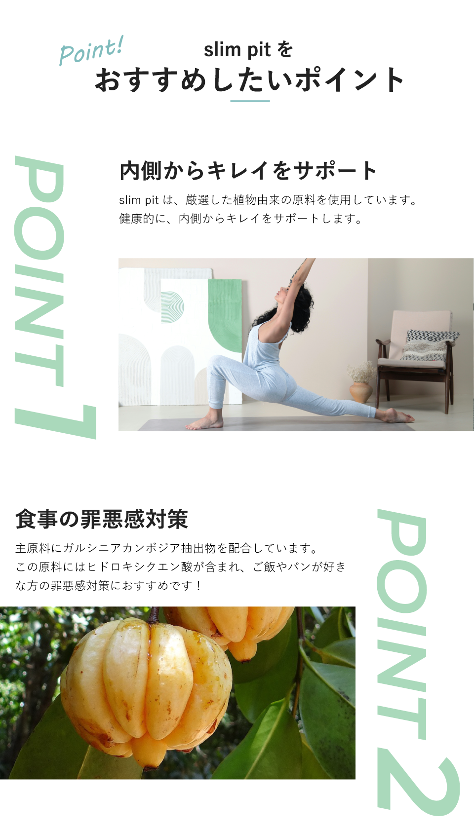 slim pitをおすすめしたいポイント POINT1 POINT2
